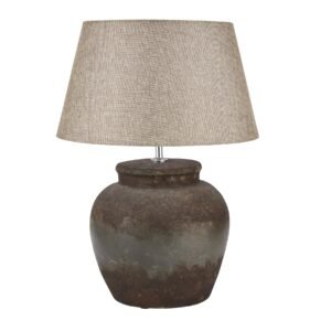 Saturn Table Lamp With Linen Shade