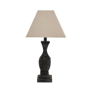 Dunum Column Table Lamp With Linen Shade