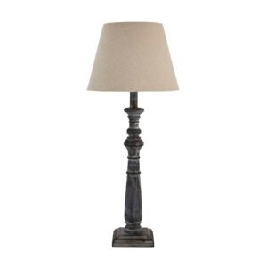 Palmyra Column Table Tamp With Linen Shade