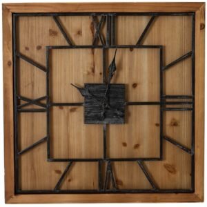 Embossed Wall Clock With Glass