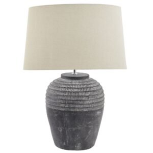 Ravenna Column Table Lamp With Linen Shade
