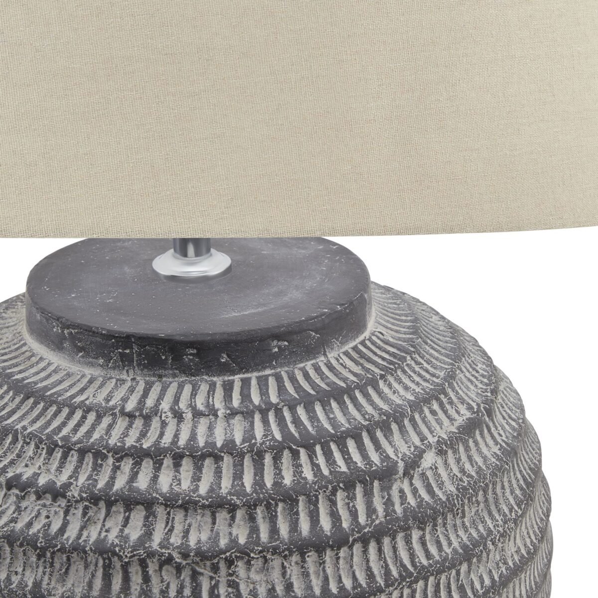 Vesuvio Grey Stone Carved Lamp