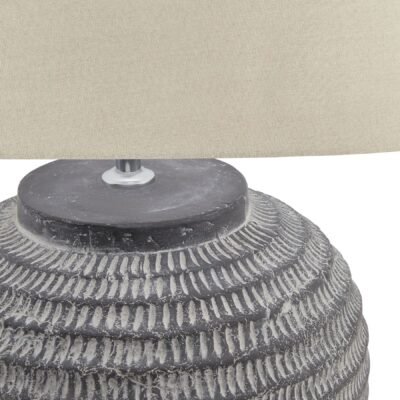 Vesuvio Grey Stone Carved Lamp
