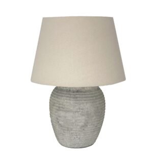 Saturn Table Lamp With Linen Shade