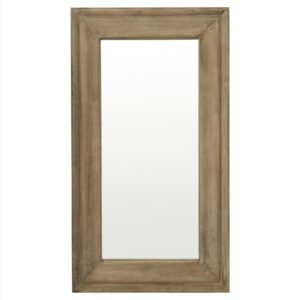 Black Wood Tall Arched Window Mirror