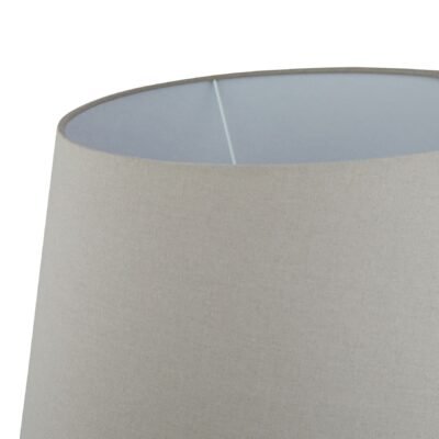 Toscano Brown  Round Table Lamp With Linen Shade