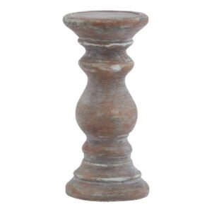 Toscano Small Brown  Column Candle Holder