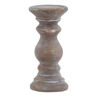 Toscano Small Brown  Column Candle Holder