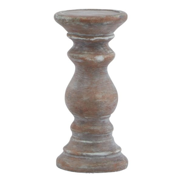 Toscano Small Brown  Column Candle Holder