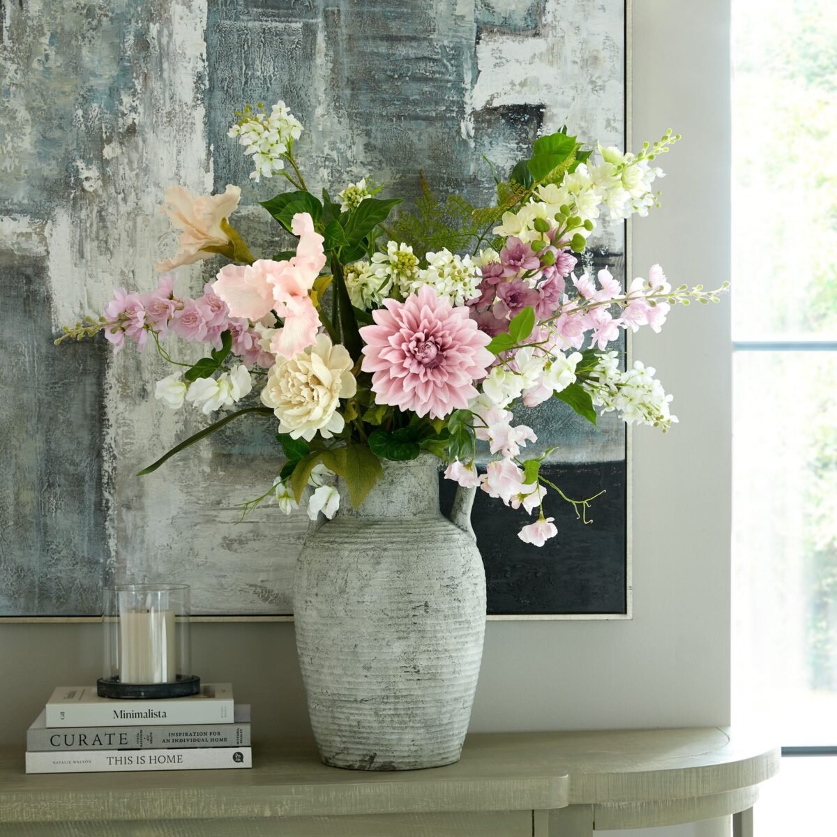 Helios Stone Amphora Pot