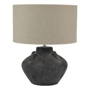Saturn Table Lamp With Linen Shade