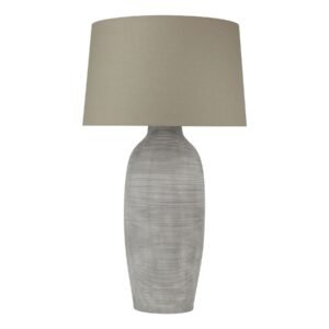 Bianca Antique White Candlestick Table Lamp With Linen Shade