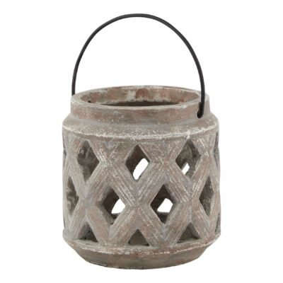 Toscano Brown Lattice Lantern