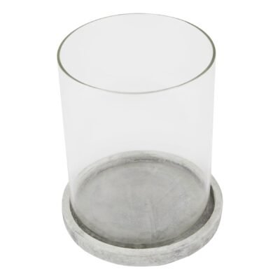 Helios Stone Large Hurricane Lantern