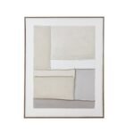 Alta White Feathers Art Mounted In Beaded Frame