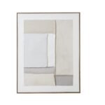 Alta White Feathers Art Mounted In Beaded Frame