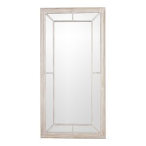 Washed Wood Tall Arched Window Mirror