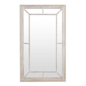 Washed Wood Tall Arched Window Mirror