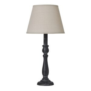 Dunum Column Table Lamp With Linen Shade