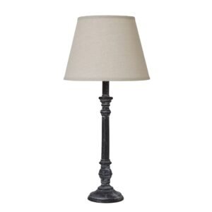 Dunum Column Table Lamp With Linen Shade