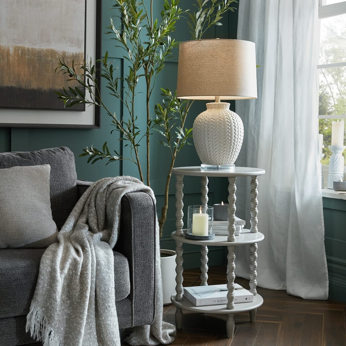 The Cordell Collection Tall Round Side Table