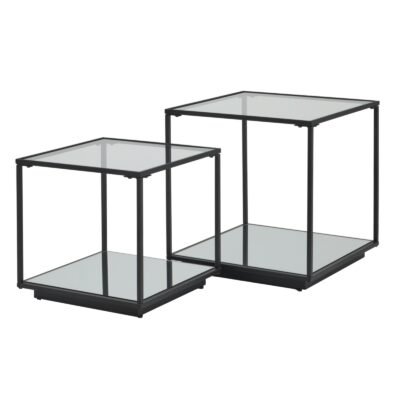 Strata Black Framed Set Of 2 Side Tables