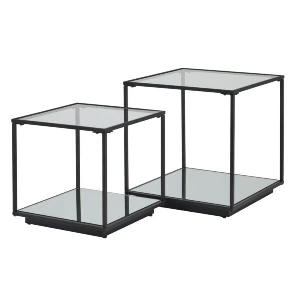 Strata Black Framed Set Of 2 Side Tables