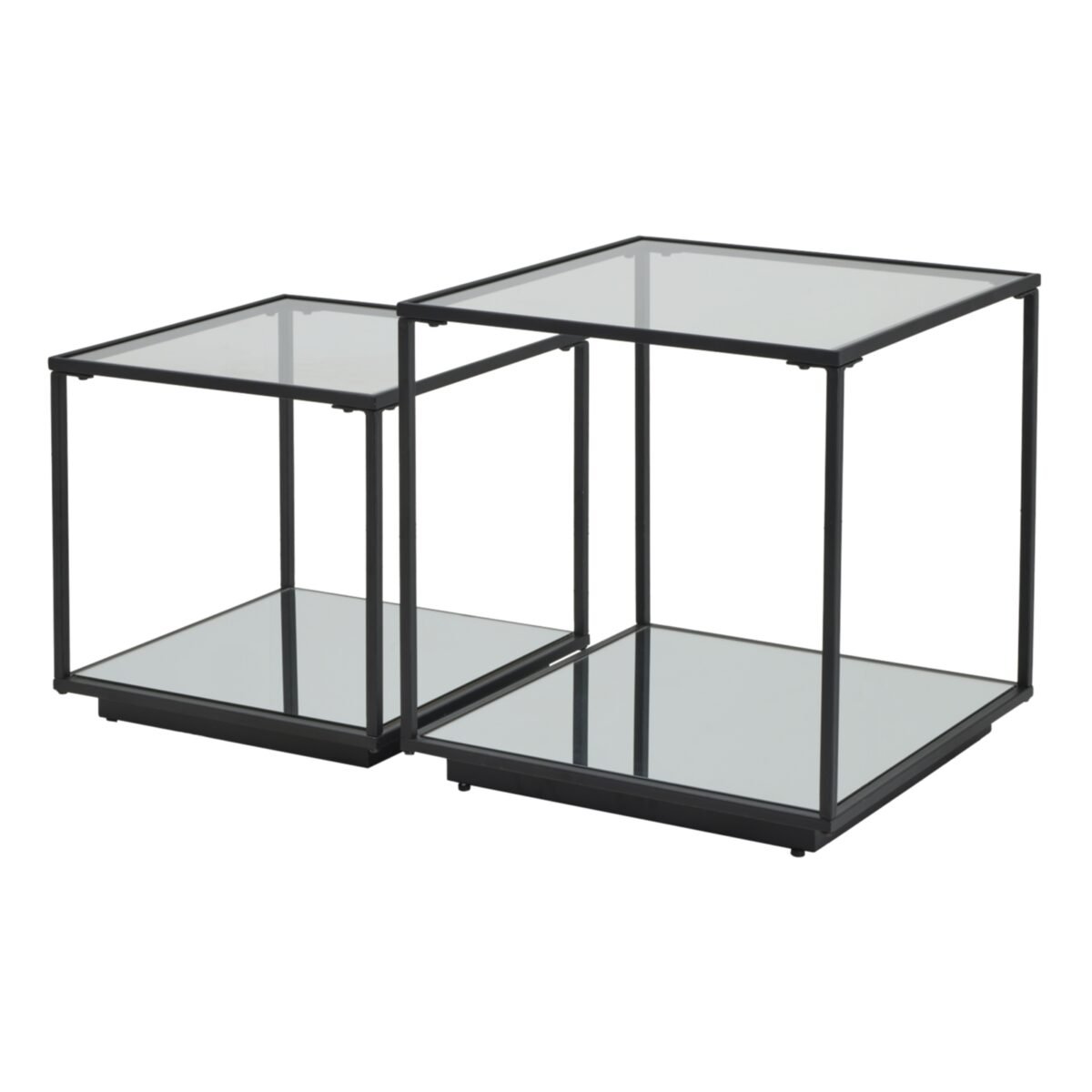 Strata Black Framed Set Of 2 Side Tables