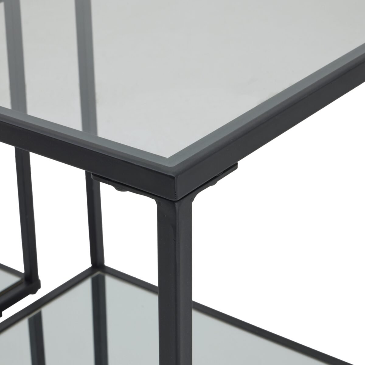Strata Black Framed Set Of 2 Side Tables