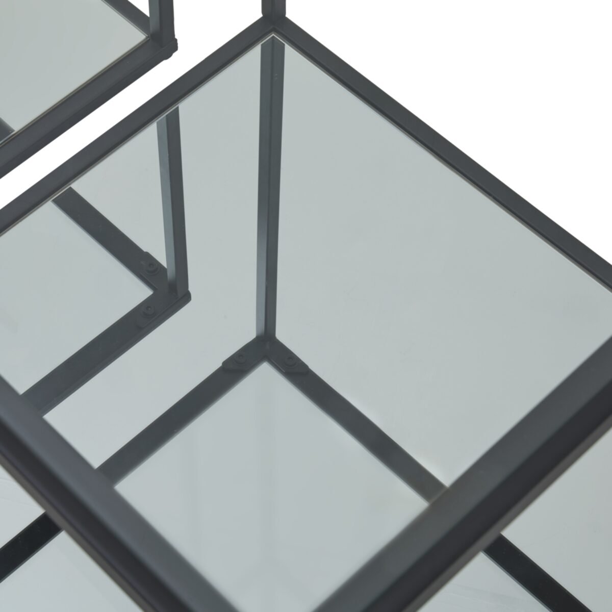 Strata Black Framed Set Of 2 Side Tables