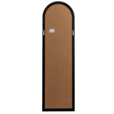 Black Wood Tall Arched Window Mirror